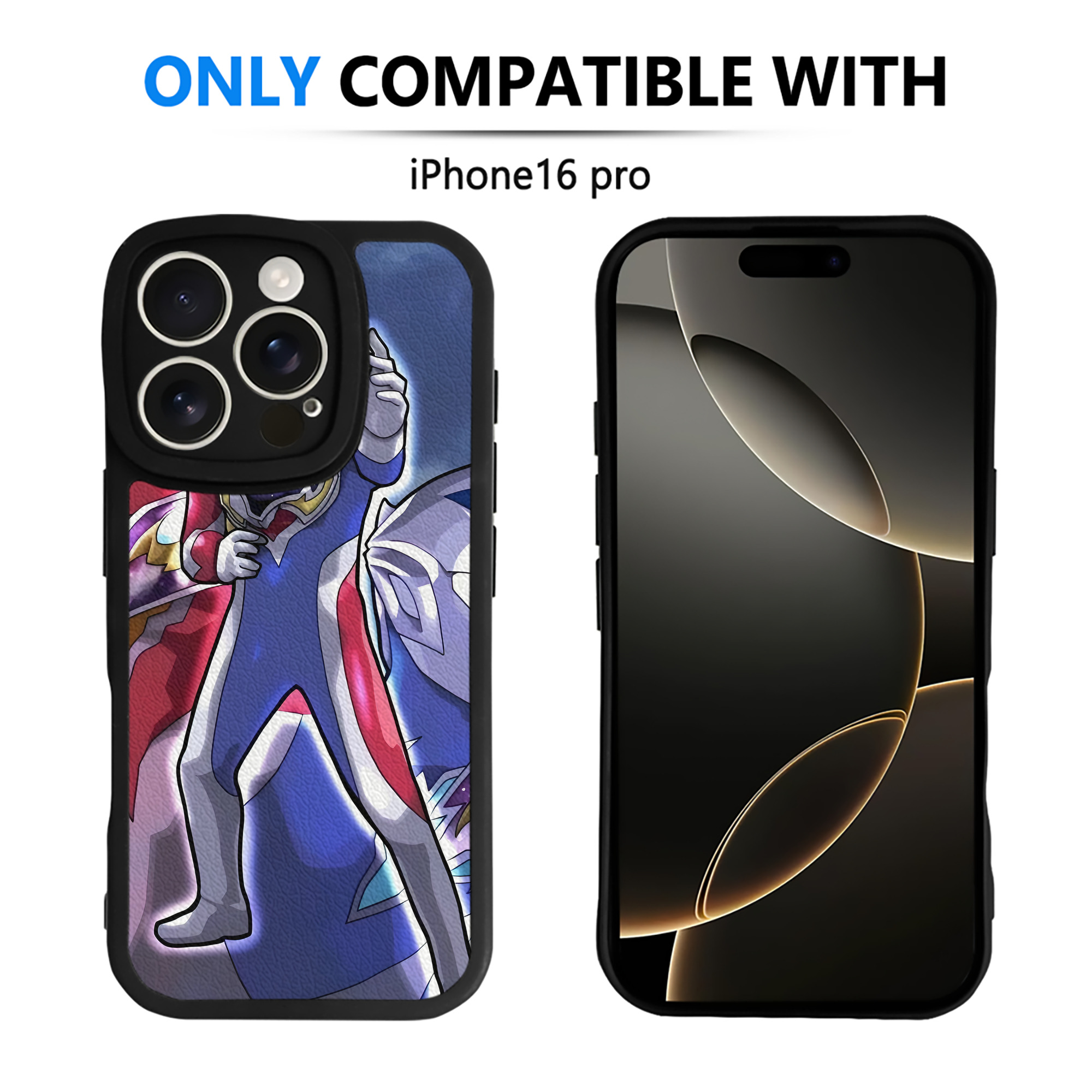 （画像用） ウルトラマン Ultraman 【iPhone 16シリーズ対応】シリコンスマホケース（レザー調） 材質：シリコン
